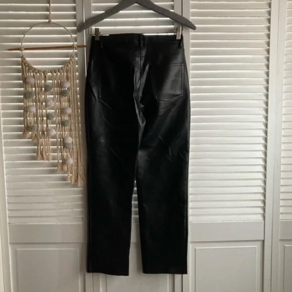 Aritzia Wilfred The Melina High Waisted Vegan Leather Straight Leg Pant - Picture 5 of 6